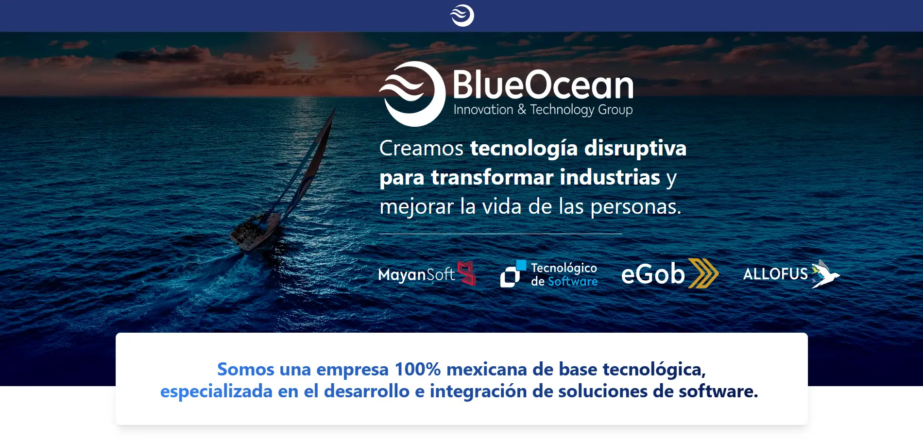 Sitio Web de Grupo Blue Ocean
